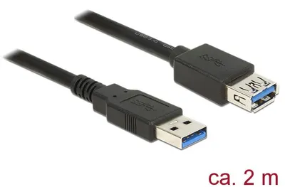 Produktbild von Delock Verlängerungskabel USB 3.0 Typ-A Stecker > USB 3.0 Typ-A Buchse 2,0 m