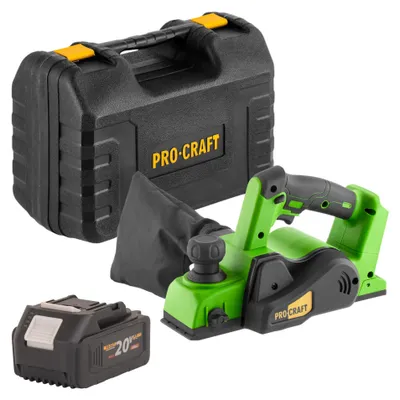 Immagine prodotto di Procraft PE20BLbb Pialla a batteria 20 V 82 mm Brushless + 1x batteria 4,0 Ah + valigetta - senza caricabatteria
