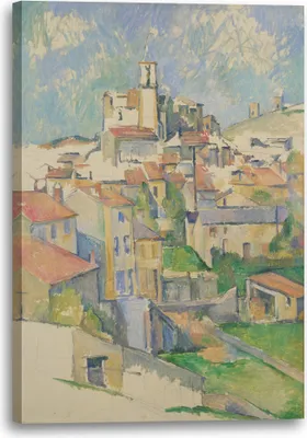 Produktbild von Leinwandbild (70x100cm): Paul Cézanne - Gardanne (1885-1886), echter Holz-Keilrahmen inkl. Aufhänger, handgefertigt in Deutschland