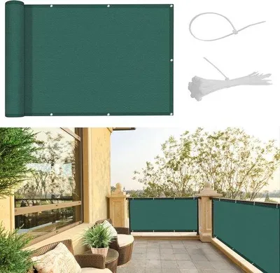 Productafbeelding van Ibenzoa® privacy-scherm voor balkon en terras – 90 x 300 cm, weerbestendig, UV-bestendig, windstabiel en gemakkelijk te onderhouden