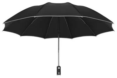 Image de Parapluie double face avec lampe de poche LED Parapluie pliable automatique avec éclairage pour une utilisation nocturne résistant au vent