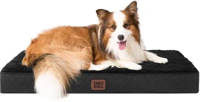 Produktbild von Orthopädisches Hundebed mittelgroß 91x68x9cm waschbar weich schwarz