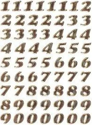 Produktbild von HERMA - Etikett 4193 8mm Zahlen 0-9 Goldfolie 64 Stück