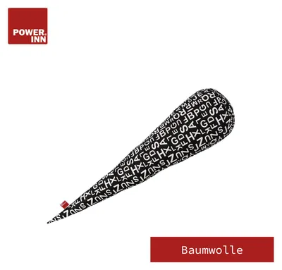 Produktbild von POWER INN® Schultütenkissen ca. 70 cm | Schwarz mit weißen Buchstaben