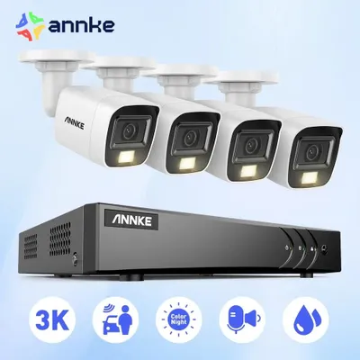 Obrázok produktu pre Bezpečnostný systém s kamerovým dohľadom, 8-kanálový 5MP DVR s farebným nočným videním a kamerami s audio záznamom