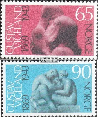 Produktbild von Briefmarken Norwegen 1969 Mi 594-595 (kompl.Ausg.) gestempelt Vigeland