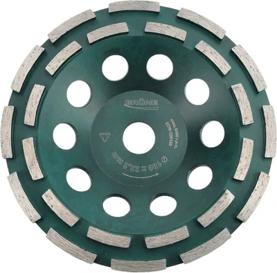 Produktbild von Gröne Diamantschleifscheibe 180 x 22,2 mm, 24-Schleifsegmente, Diamant-Schleifteller, Schleiftopf, Topfscheibe