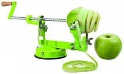 Immagine prodotto di Utensile da cucina 3 in 1 in acciaio inossidabile, argento e verde, 33 cm, tagliafrutta