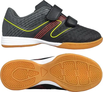 Zdjęcie produktu dla Chłopięce męskie buty piłkarskie na rzepy Buty halowe Kiros Czarny Rozmiar 35