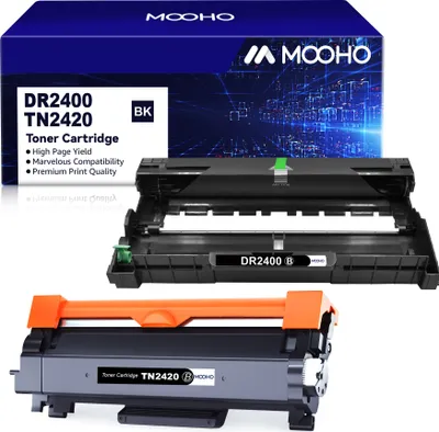 Produktbild von 1x TN2420 Toner Schwarz + 1x DR2400 Trommel kompatibel für Brother HL-L2350DW HL-L2310 HL-L2310D HL-L2350 HL-L2350DW HL-L2370 HL-L2370DN HL-L2375