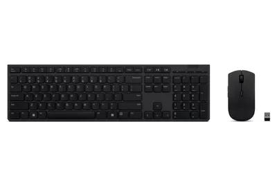 Produktbild von Lenovo 4X31K03931, Volle Größe (100%), Kabellos, RF Wireless + Bluetooth, Scherenschalter, Schwarz, Maus enthalten