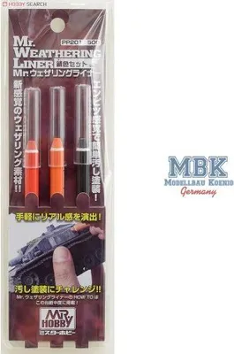 Zdjęcie produktu dla GUNZE GSPP201 Mr. Weathering Liner RUST Zestaw kolorów