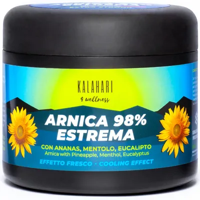 Produktbild von KALAHARI Arnika 98% Gel – Extreme und Extra Stark – Intensive Wirkung für Massagen Muskeln & Gelenken – Kühlendes Gel, Italy - 500ml