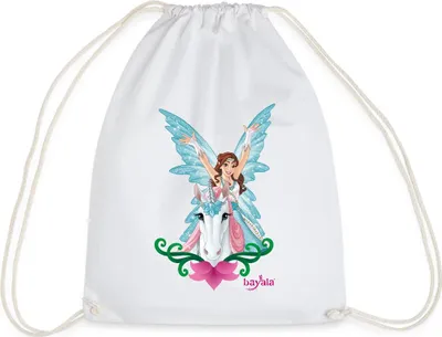 Produktbild von Spreadshirt Schleich Bayala Elfe Eyela auf Einhorn Turnbeutel, One size, Weiß