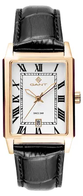 Produktbild von Gant G197002 Herren-Quarzuhr Staten Island Rechteckig Goldfarben