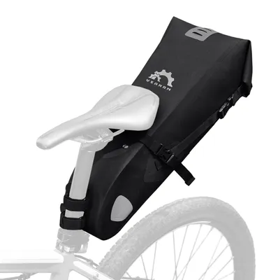 Produktbild von Fahrradsatteltasche, 10?l, wasserdicht, verstellbare Fahrradsitztasche, Fahrradverpackungsausrš¹stung mit Rollverschluss, Bikepacking-Taschen fš¹r Mountainbikes