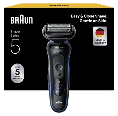 Produktbild von Braun Series 5 52-B1000s, Folienschaber, Schwarz, Tasten, Intensiv, Normal, Akku, Lithium-Ion (Li-Ion)