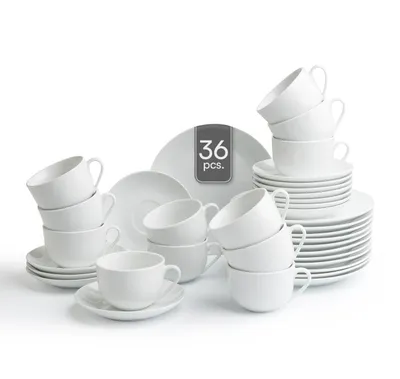 Produktbild von Kaffeeservice - Weiß - für 12 Personen - Porzellan - 36-teilig