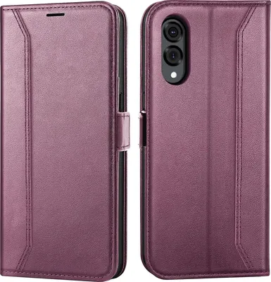 Produktbild von Handyhülle für Samsung Galaxy S25 Edge Hülle Flip Case klappbare Tasche Schutzhülle, Brombeere