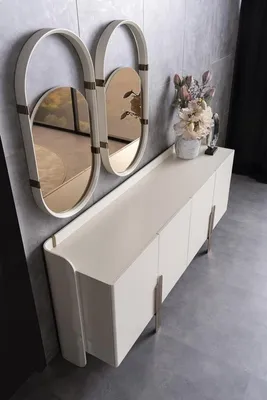 Produktbild von Esszimmer Set Esstisch Polsterstühle Gruppe Sideboard 2x Spiegel Garnitur 8tlg