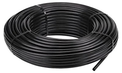 Tropfschlauch 10 m, 4/6 mm, schwarz, PVC, für Gartenbewässerung