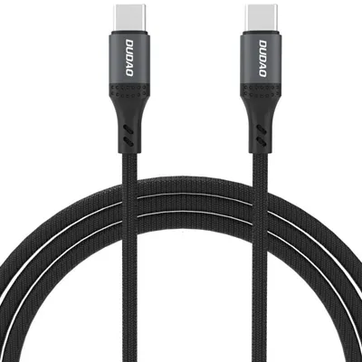 Produktbild von Dudao L3CC USB-C Kabel 60W - Robustes Nylon-Ladekabel 1,2m Schwarz KP41376