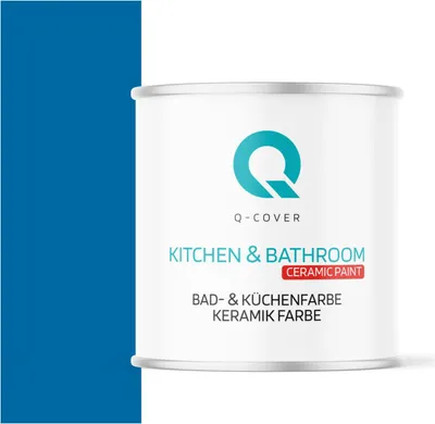 Produktbild von BAD-& KÜCHENFARBE | Dunkelblau | 2 L | für Wände – robust, schmutzabweisend, tiefmatt | Q-COVER