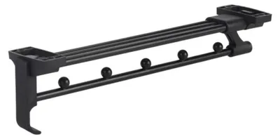 Produktbild von INF Teleskop Kleiderstange oben montiert Schwarz Stahl+ABS 51.5cm Auszug
