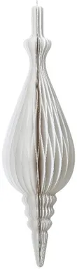 Productafbeelding van Ornament papier d22h80 cm wit kerst Decoris