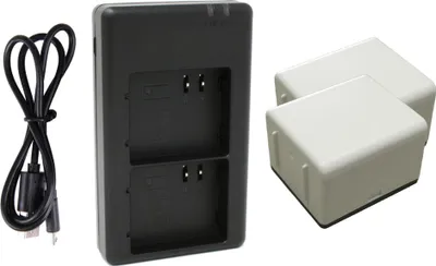Produktbild von Trade-Shop 2-fach Akku Ladegerät für Netgear Arlo Pro 3 / Ultra Li-Ion Akkus +2x Li-Ion Akku 4800mAh - ersetzt DU-A4 mit Micro-USB Kabel / Ladestation