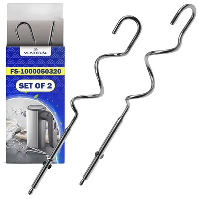 2 Knethaken für Handmixer, passend für WMF Kult X, Edelstahl