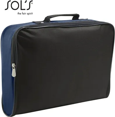 Produktbild von SOLs Bags 71100 | College Dokumentenmappe/tasche | 39 x 30 x 9 cm - Farbe: Black/French Navy - Größe: 39 x 30 x 9 cm
