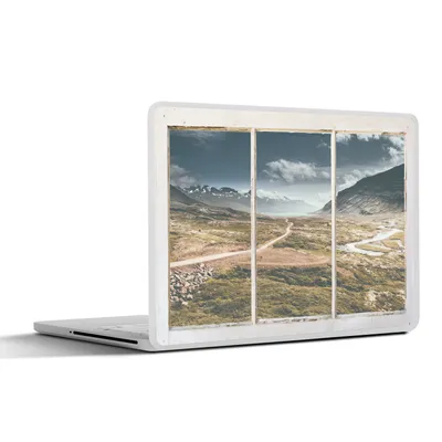 Produktbild von MuchoWow® Laptop Aufkleber Sticker Cover Aussicht - Natur - Weg 31x22.5 cm - Laptop-Deko