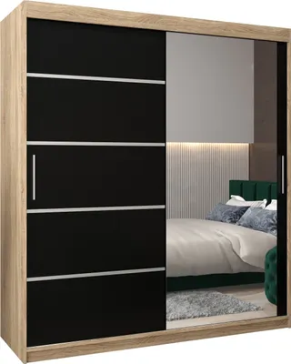 Produktbild von Kleiderschrank, Schiebetürenschrank Schlafzimmer, Schrank mit Spiegel VERONA 2 180 cm