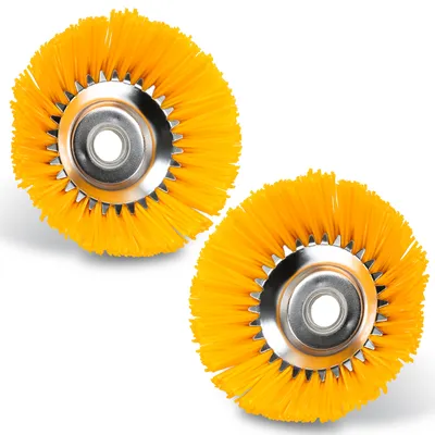 Produktbild von TolleTour Unkrautbürste 2er Nylon 25,4x200mm 8 Zoll Freischneideraufsatz Nylonbürste Für Stihl Motorsense Freischneider