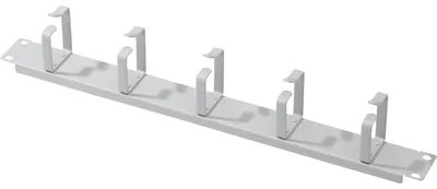 Produktbild von Digitus Kabelrangierpanel mit Kabelführungsbügeln für 483 mm (19")-Schränke, 1HE, Edelstahl, Hellgrau, 483 mm, 490 mm, 85 mm, 50 mm