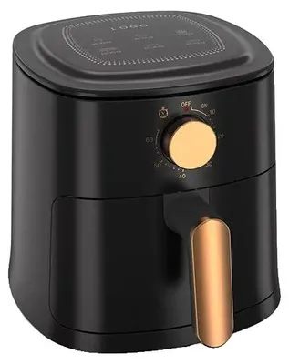 Produktbild von Heißluftfritteuse, 4L Kapazität, fettfreies Kochen, schwarz, EU