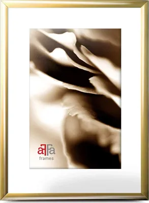 Obrázek produktu pro aFFa rámy, hliníkové, rámeček na fotografie z hliníku, obdélníkový rámeček na fotografie, s přední stranou z akrylového skla, zlatý, 15x20 cm