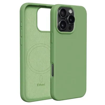 Image de Etteri Silicone Mag Case pour iPhone 16 Pro Max 6,9" Étui pour téléphone portable Vert clair