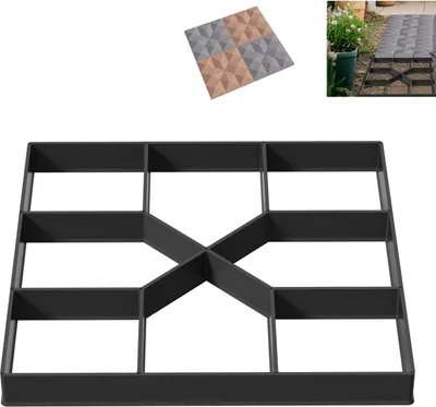 Produktbild von YUENFONG 1x Gehweg Form DIY Pflasterform, Betonformen 40x40x4 cm, Garten Schablone Gehwegplatten Pflastersteine streichen, Terrassenplatten, Tye C