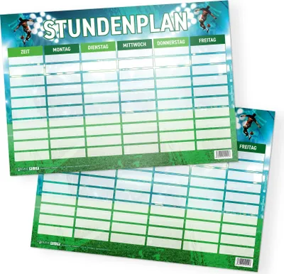 Produktbild von itenga Stundenplan Fußball DIN A4  einseitig abwischbar