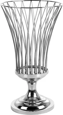 Produktbild von Fink ALLEGRA, Windlicht, Windlicht ohne Glas, Edelstahl , vernickelt, glatt, silberfarben, L. 25 cm, B. 25 cm, H. 43 cm, D. 25 cm 146298