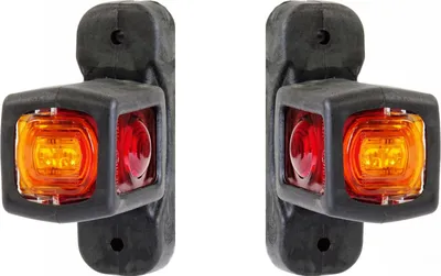 Produktbild von Wiltec 2x 4 LED Marker Begrenzungsleuchte 12V, Positionsleuchte für Anhänger, energiesparende Seitenmarkierungsleuchte