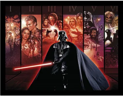 Produktbild von Star Wars - Gerahmtes Poster "Darth Vader Montage", bedruckt PM10524 (35 cm x 1,7 cm x 45 cm) (Bunt)