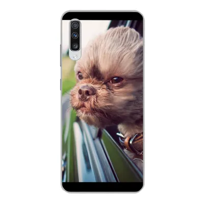 Produktbild von MuchoWow® Handyhülle Schutzhülle Hülle für Samsung Galaxy A70 Hund - Auto - Tier Silikon Softcase Handy Hülle - Schutzhaube