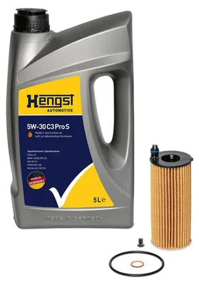 Productafbeelding van Olievervangingsset voor onderhoud, met HENGST-oliefilter, geschikt voor onder andere BMW 3-serie