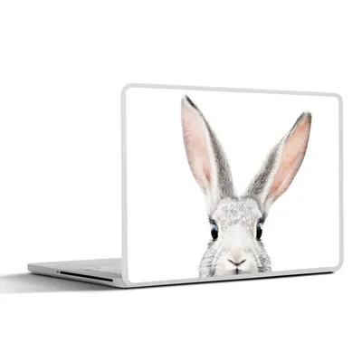 Produktbild von MuchoWow® Laptop Aufkleber Sticker Cover Kaninchen - Tiere - Natur - Weiß 30x22 cm - Laptop-Sticker