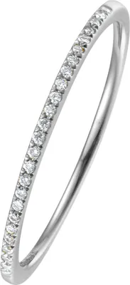 Produktbild von 750er Weißgold Memory Ring 34 x Diamanten zus. ca. 0,08 ct. Krappenfassung Gr. 50