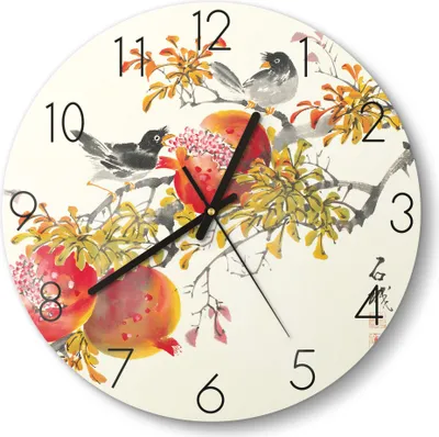 Produktbild von DEQORI Glasuhr Ø30 cm Zahlen 'Stille Eleganz' Wanduhr Glas Uhr Design leise Küchenuhr
