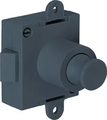 Image de JUNIE Serrure à loquet Push-Lock des deux côtés, plastique gris anthracite